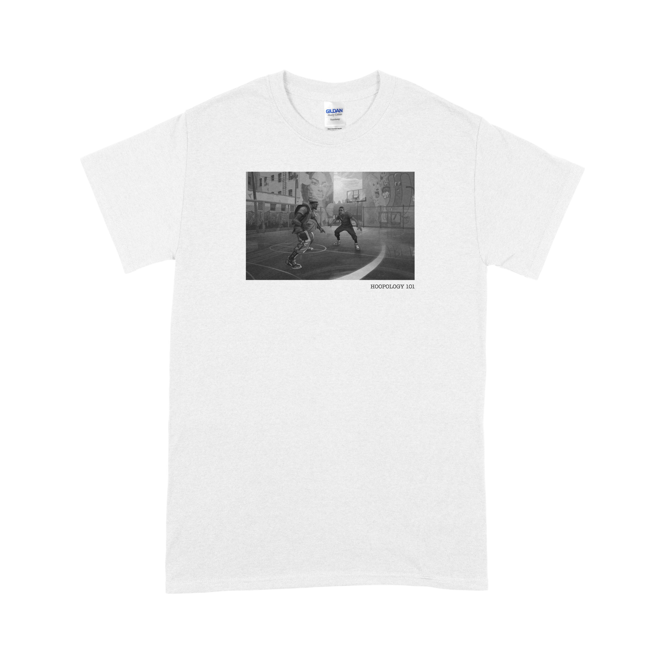 Hoopology T-shirt White City black and white
